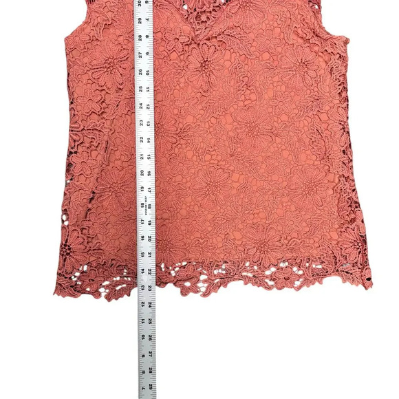 Avida Peach Lace Lined Sleeveless Blouse Size S - Picture 7 of 11